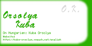 orsolya kuba business card